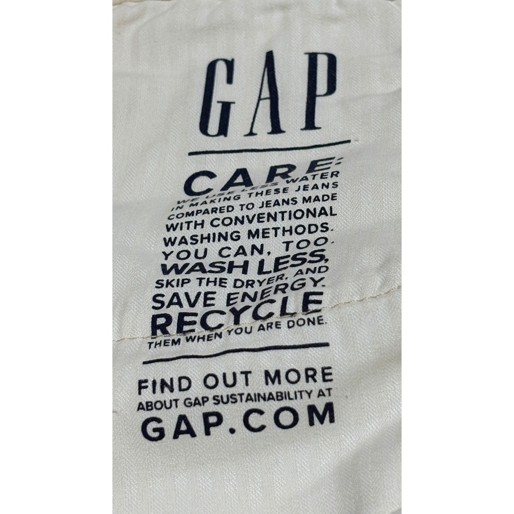 NWT Gap Women Baggy Mid Rise Wide Leg Jeans Crop Ecru Off-White Denim Sz 31 12R - Picture 10 of 15